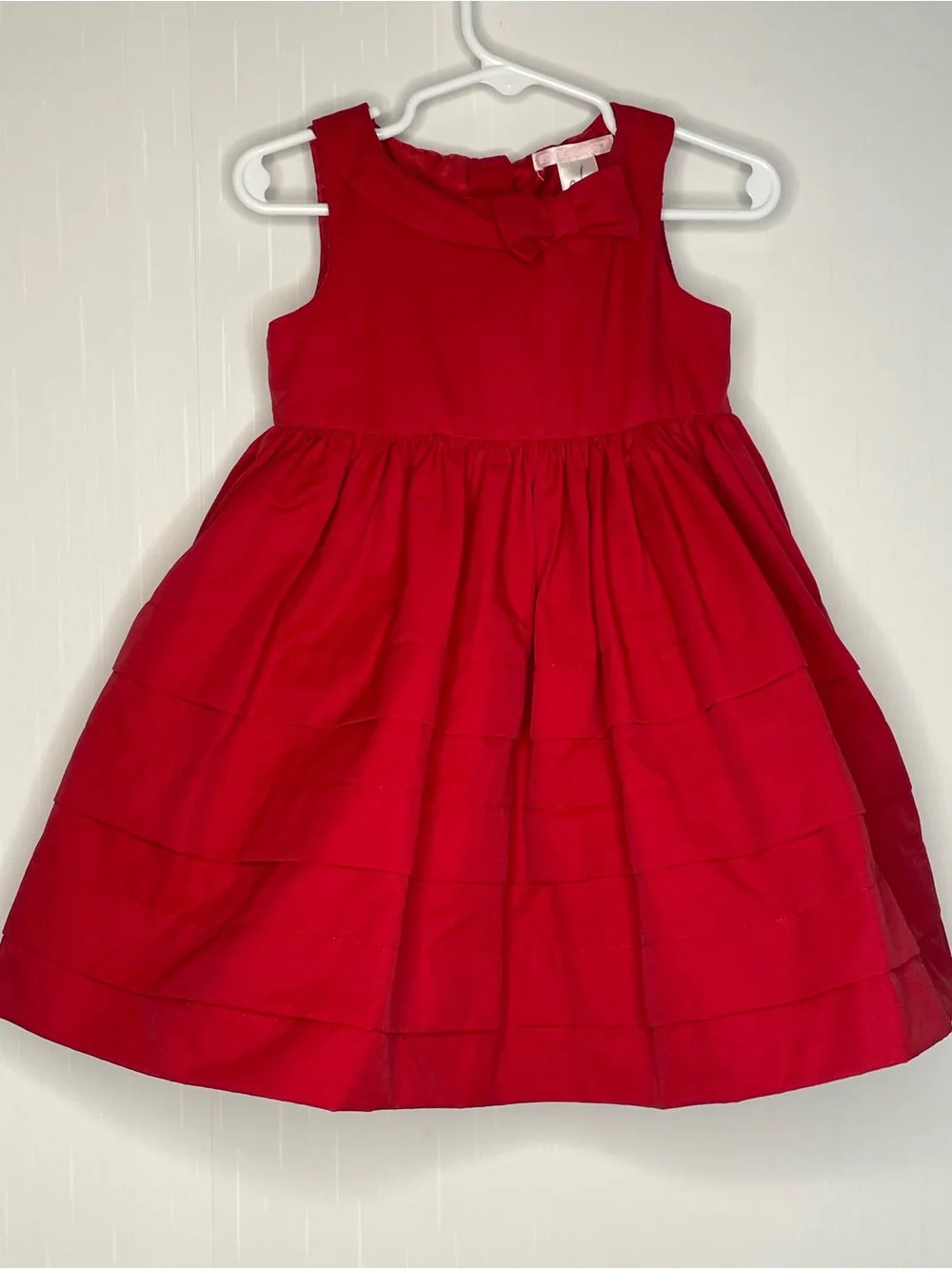 Janie and Jack 2012 Holiday Gift Red Tiered Party Dress Size 18-24 Month